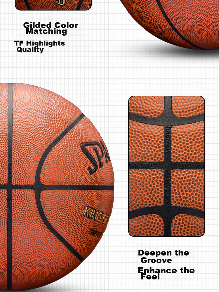 SPALDING Basketball TF Series Size 5 PU Children's Youth Competition Indoor And Outdoor Dual-Use Wear-Resistant Ball 77-176Y5 18