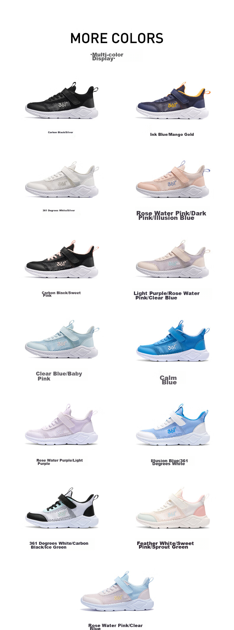 361° Children's Shoes, Kids' Running Shoes Summer Boys And Girls Breathable Lightweight School Shoes Light Cushioning Running Shoes, Blue Size 37 9