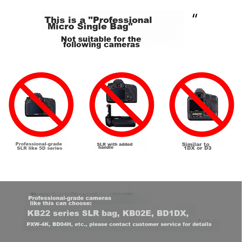 Statin KB12C (Medium to Large) Single Battery Micro Four Thirds Camera Bag, Thick Fabric, Wear-Resistant, Waterproof, Suitable for Sony A7, Canon R Series, Fuji And Others 4