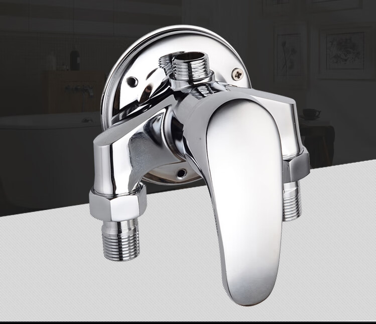 迪尔浴室冷热水龙头混水阀暗装 铜主体 铜款下出水 安装配件