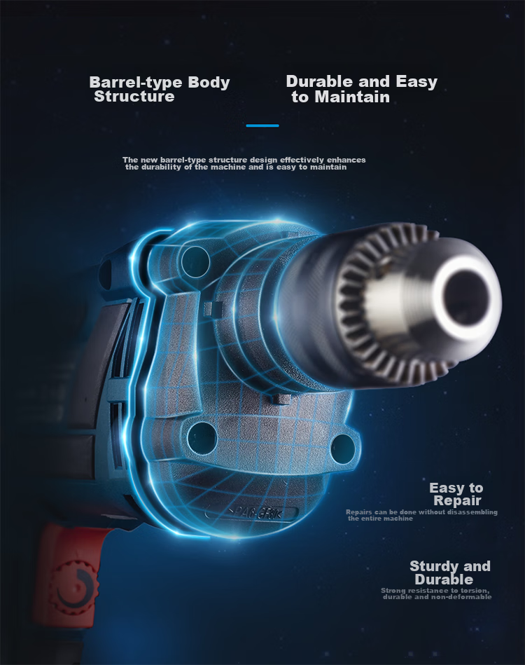 BOSCH Impact Drill, Electric Drill, And Screwdriver Three-In Concrete Drilling, 750W GSB-16RE Heavy-Duty Model 9