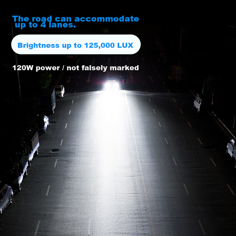 Светодиодные фары KEPUSHI H7, комплект из 2 шт., 6000K, 120W, 125000LUX, для ближнего и дальнего света