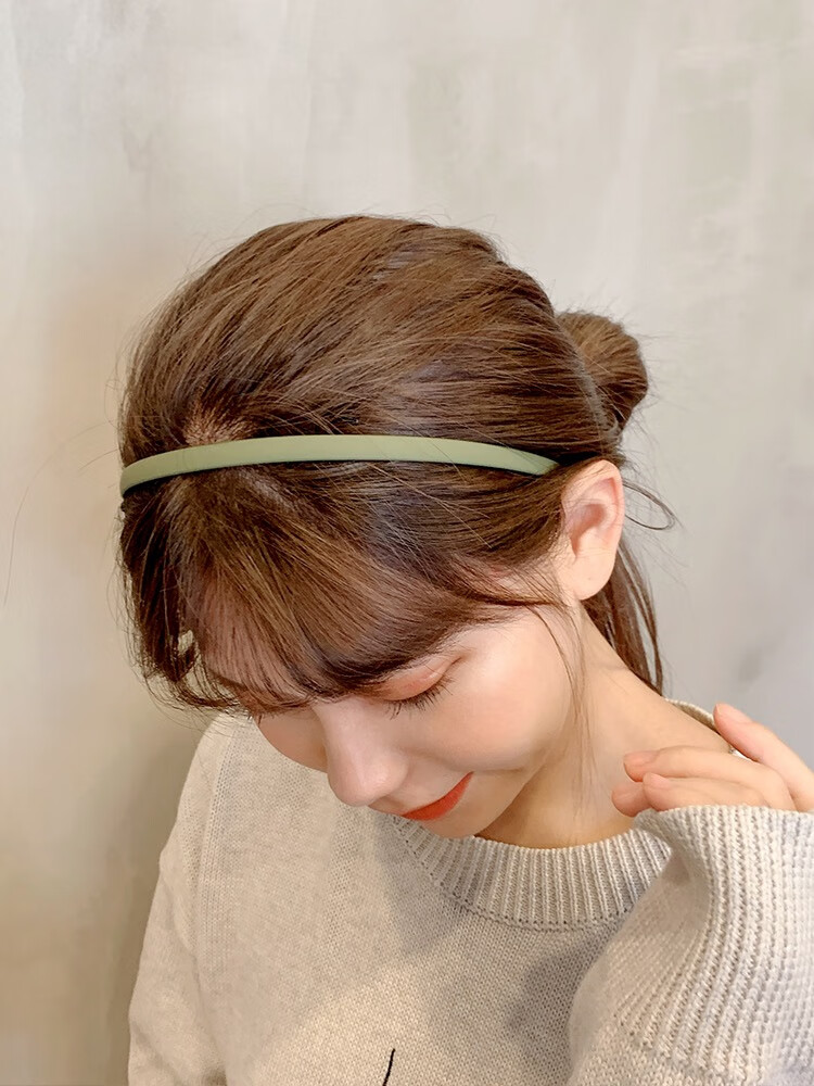 Xiangwan Headband Set of 4, Simple Thin Edge Frosted Headband, Morandi Color Non-Slip Face Washing Headband, Outdoor Headband, Mid-Autumn Festival Gift 6