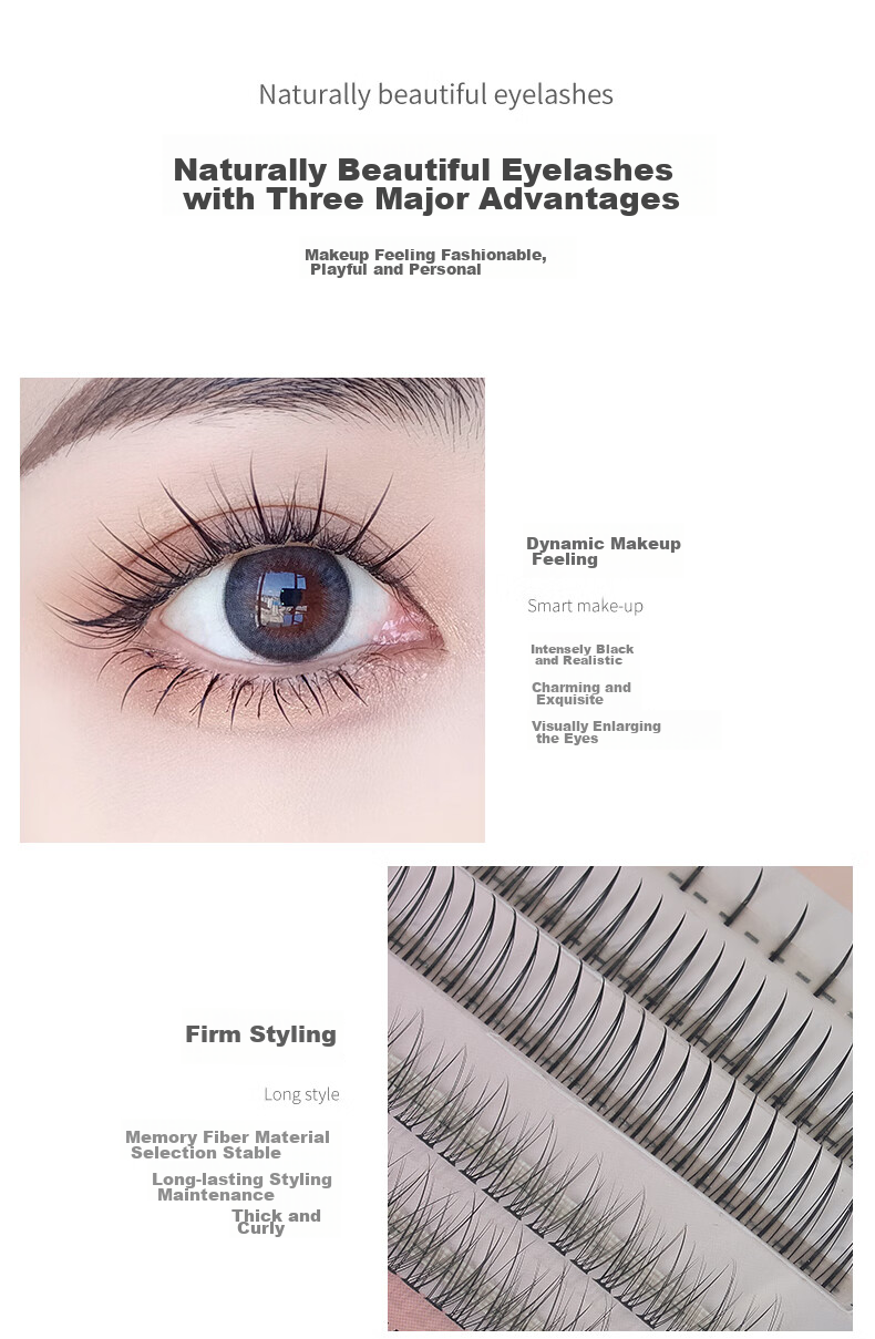 Yushangjiaren False Eyelashes, Cosplay Little Devil Comic Fairy Lashes, Barbie Japanese Style Stage Lashes, Curling And Thickening, 5 Pairs Per Pack 5
