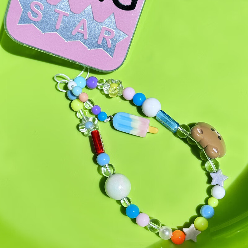 Jiangming Phone Lanyard, Short Woven Strap, Wrist Strap, Handheld Anti-Loss Cord, Decorative Bracelet, Wrist Phone Cord, Anti-Loss And Drop-Resistant, High-End Fashionable Wrist Short Style, Versatile with Padding 5