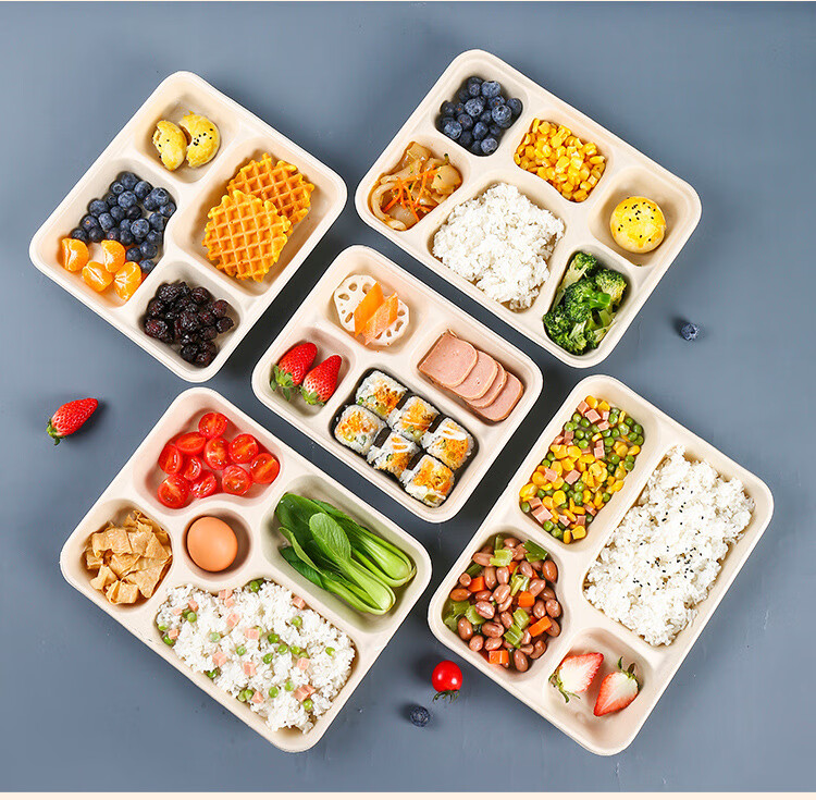 Youjialiangpin Disposable Food Containers, Microwave-Safe, Biodegradable, with Lids, Thickened, Food-Grade, Takeout Boxes And Bowls, 1200ml*10 Sets 15