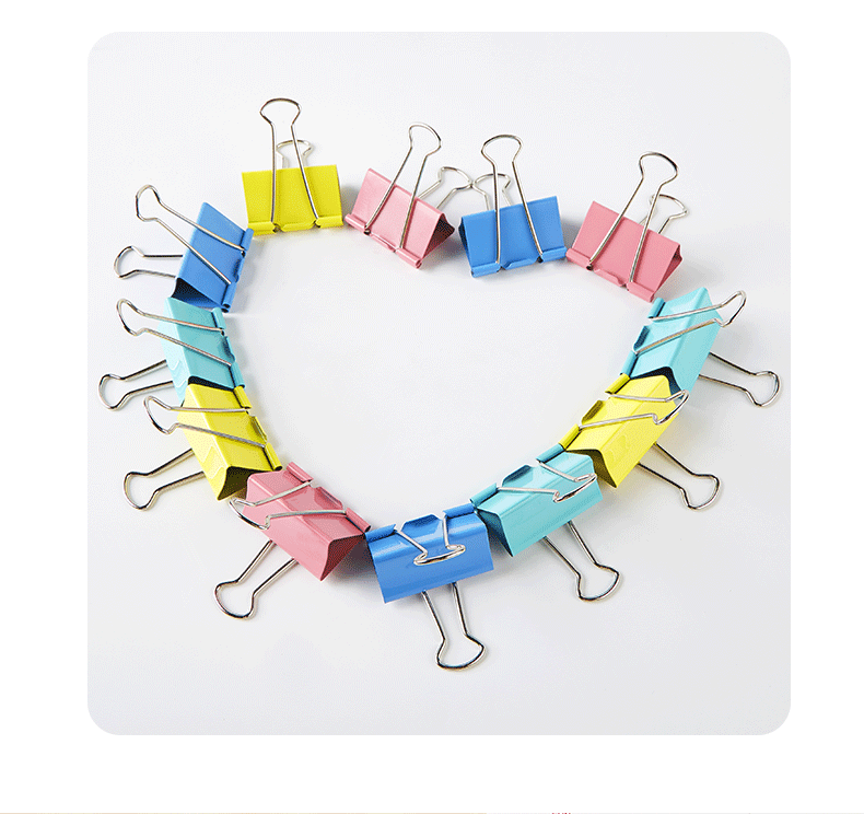 BAOKE 3c Digital All-Net Low Price BC1361 50mm Colorful Long Tail Clips, Binder Clips, 12 Pieces/tube 5
