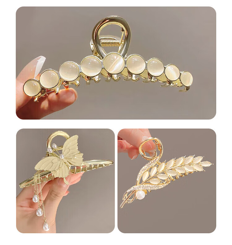 Guna Wheat Ear Hair Clip Back of Head 2026 New Shark Clip Bun Claw Clip Gift Box Birthday Present for Girlfriend Wife 4