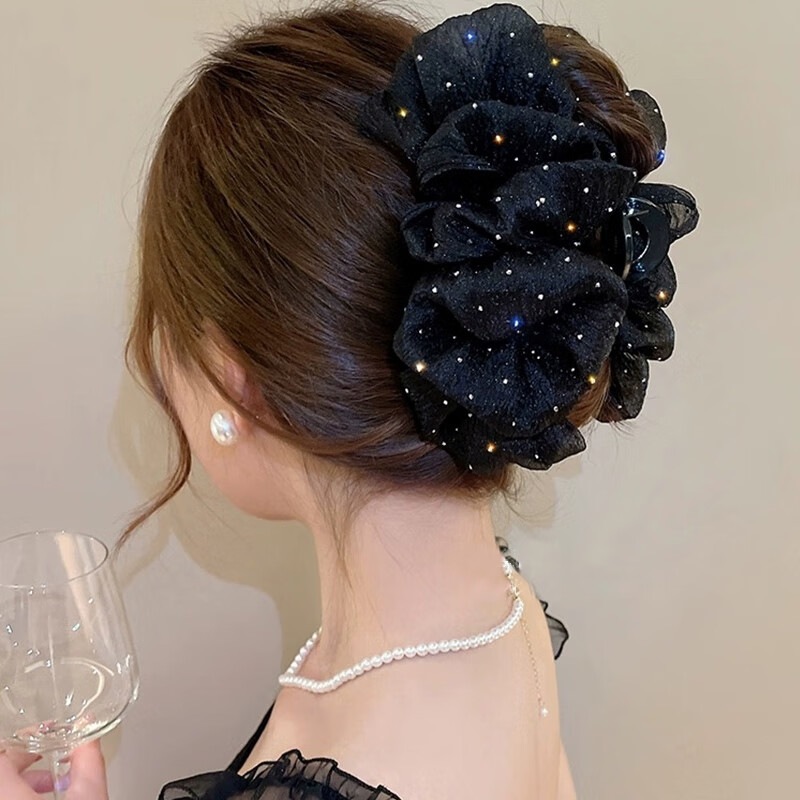 Xiangwan Hair Clip, Claw Clip, Mesh Butterfly Bow, Bubble Hair Clip, Cloud Clip, Back of Head Shark Clip, Bun Claw Clip, Hair Accessory
