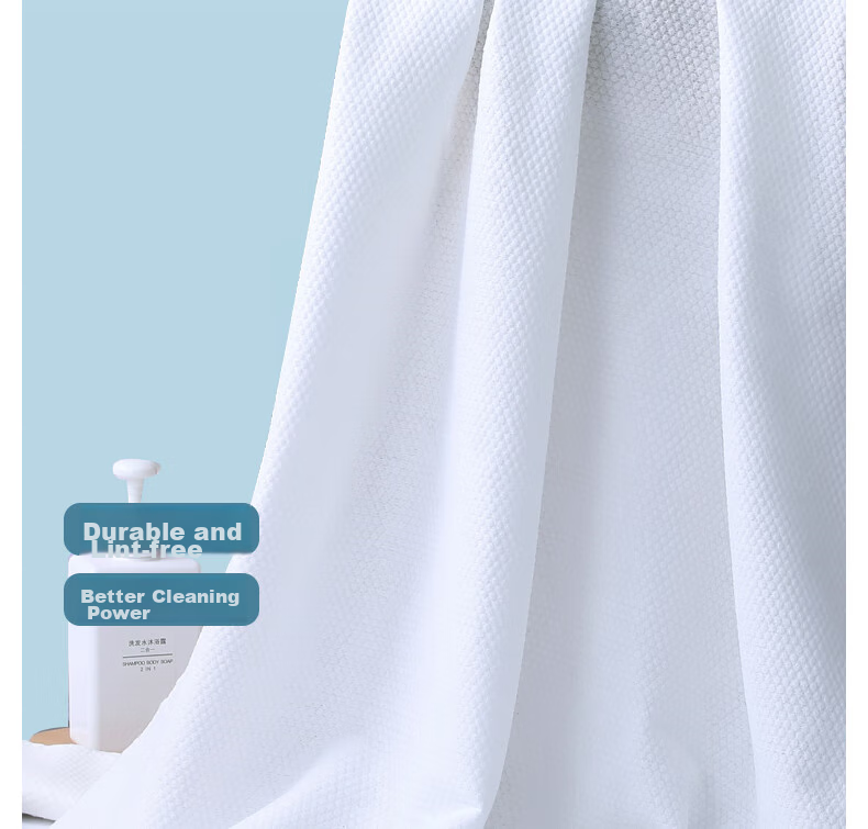 KING SHORE Disposable Bath Towels, 6-Pack Travel Essentials, Pearl Pattern Thick Large Bath Towels, 70*120cm 10