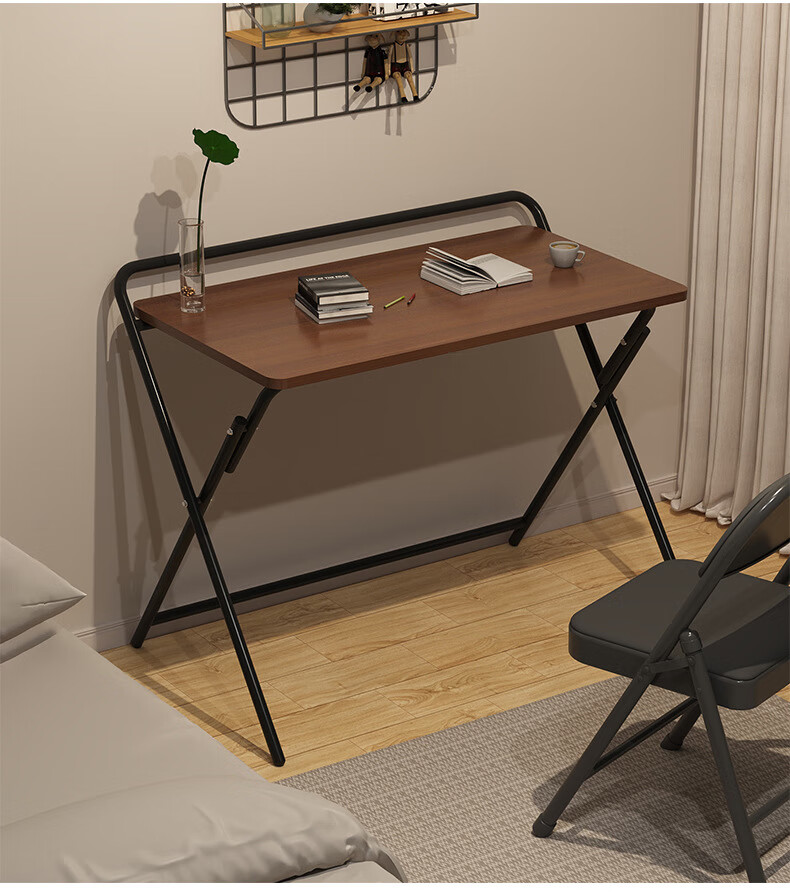 Anerya Foldable Desk, Computer Table for Students, Compact Bedside Table for Home Use, Small Desk for School Dormitory, Study Table, White 1