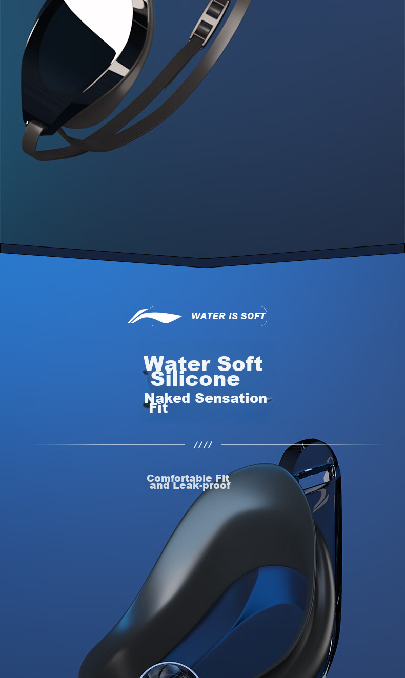 Li-Ning Swimming Goggles for Men And Women, Adult Professional Racing Swim Glasses with Electroplated Coating, Anti-Fog, Waterproof, HD Diving Equipment 241-1 5