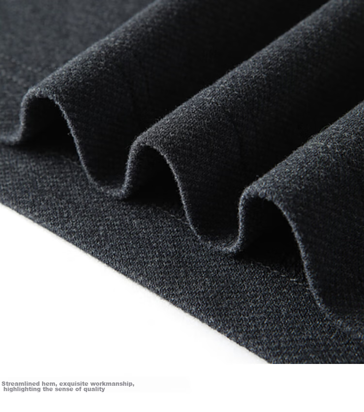 YOUNGOR [Machine Washable Wool] Heat-Retaining Men's Autumn Winter Long-Sleeve Wool Lapel Polo Shirt, Navy Blue, L 19