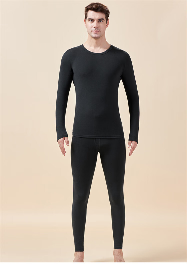 LangSha [Fall New Arrival] Men's Thermal Underwear Set, Antibacterial Thin Spring And Autumn Couple's Antibacterial Warm Base Layer 15