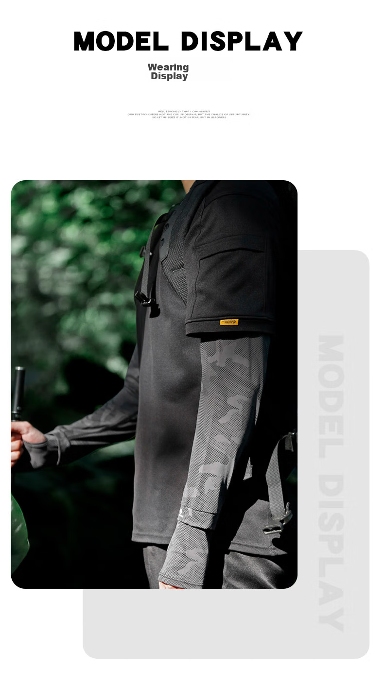 Zhanshuniao Wide Sleeve Ice Silk Sun Protection Finger Sleeves for Men, Summer UV-Resistant Sun-Blocking Ice Sleeves for Fishing And Cycling 10