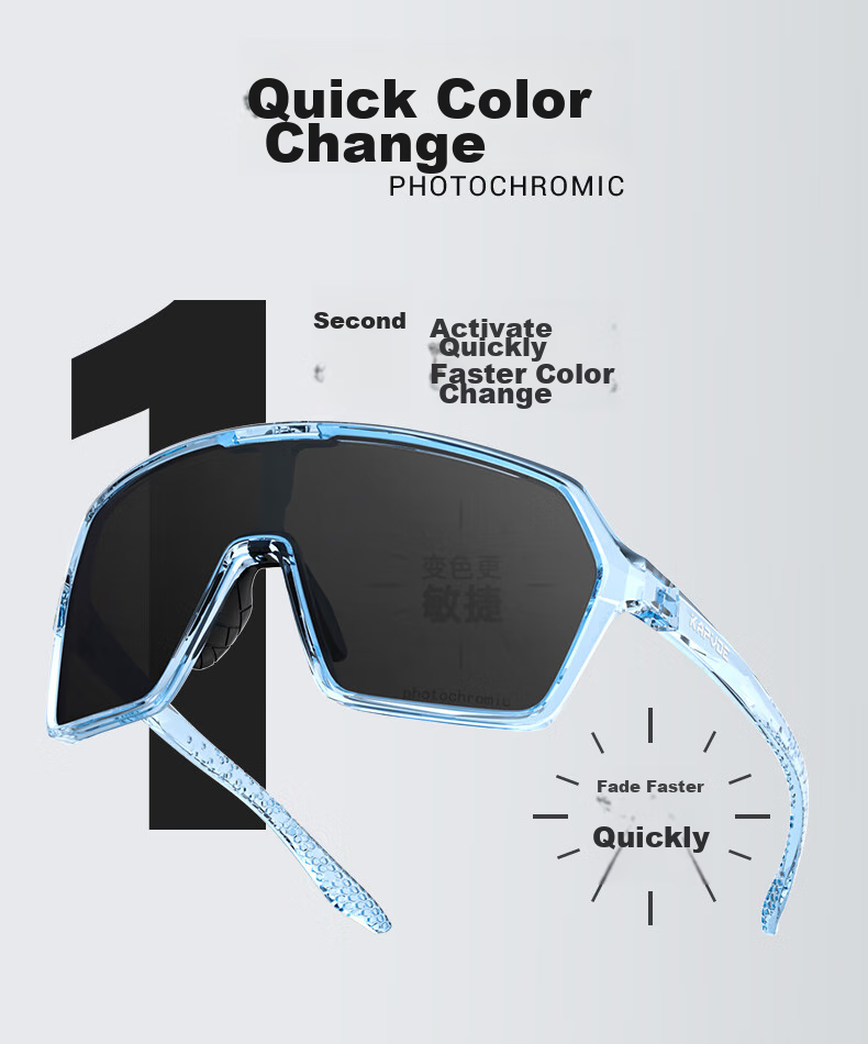 KAPVOE Cycling Glasses for Day And Night Use, Windproof And Sandproof Photochromic Glasses for Road Bikes, Protective Eyewear for Men And Wome 5