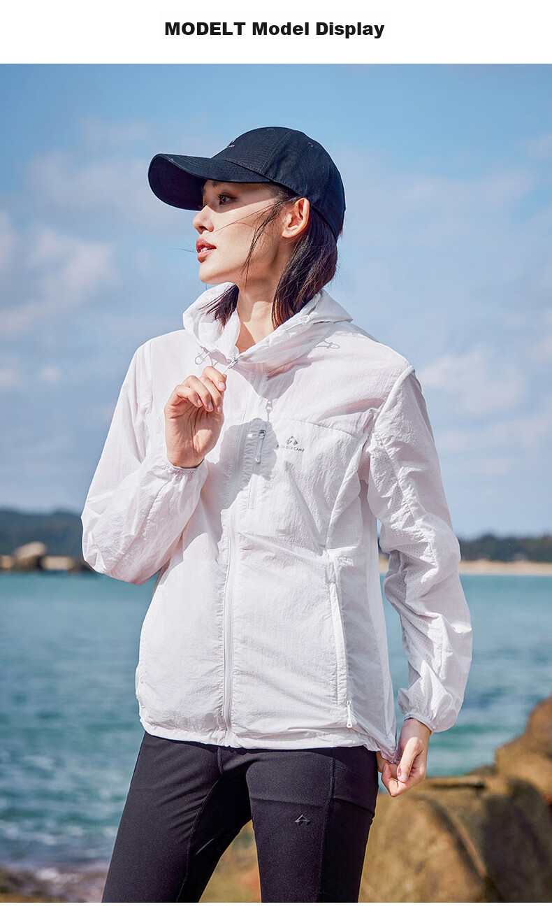 Pioneer Camp Fengdie Sun Protection Jacket for Women, Summer Lightweight Outer Layer, Breathable Outdoor Original Yarn Sun Protection Clothing, UV-Resistant Skin Coat 12