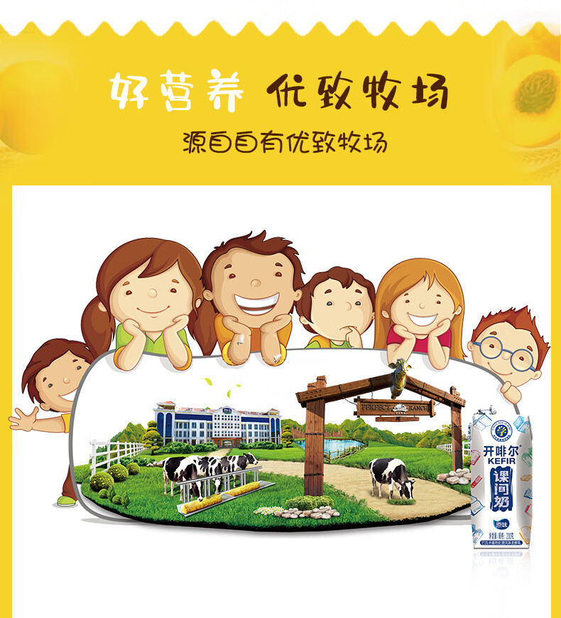 君乐宝junlebao开啡尔课间奶益生菌风味发酵乳200g24盒整箱装