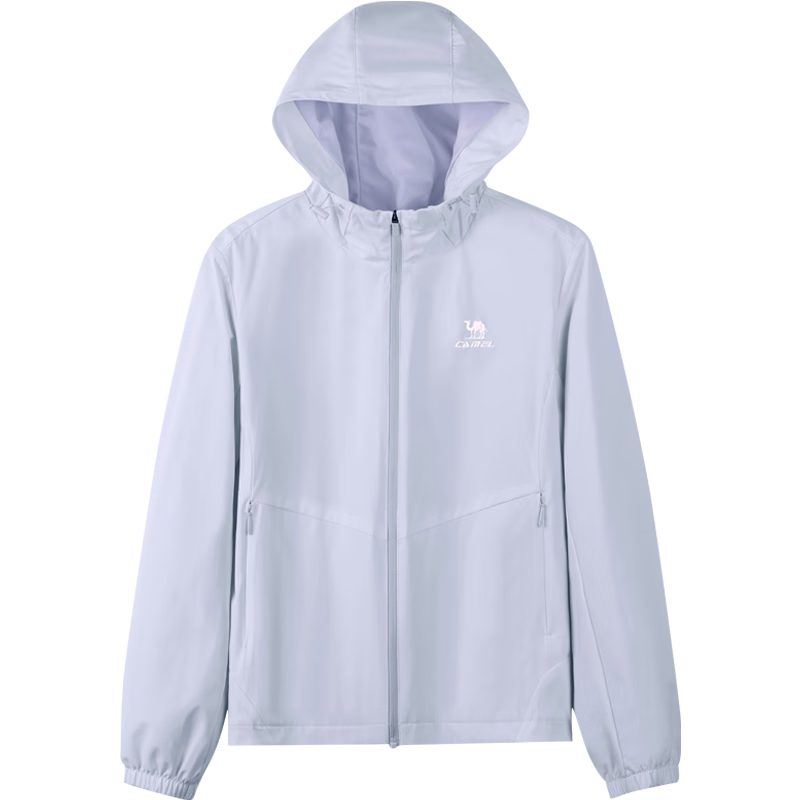 CAMEL Thin Fleece Windbreaker, Women's Outdoor Water-Repellent Slim-Fit Woven Jacket, J23CAYL6066, Lavender Purple, Size S