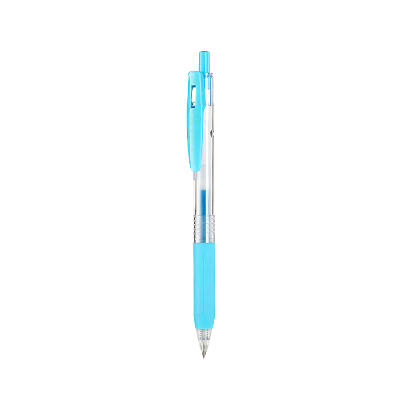 ZEBRA 0.4mm Bullet Tip Retractable Gel Pen, Colored Student Notebook Signing Pen for Learning, Marking, Coloring, And Journaling, JJS15 Light Blue, Single Pe