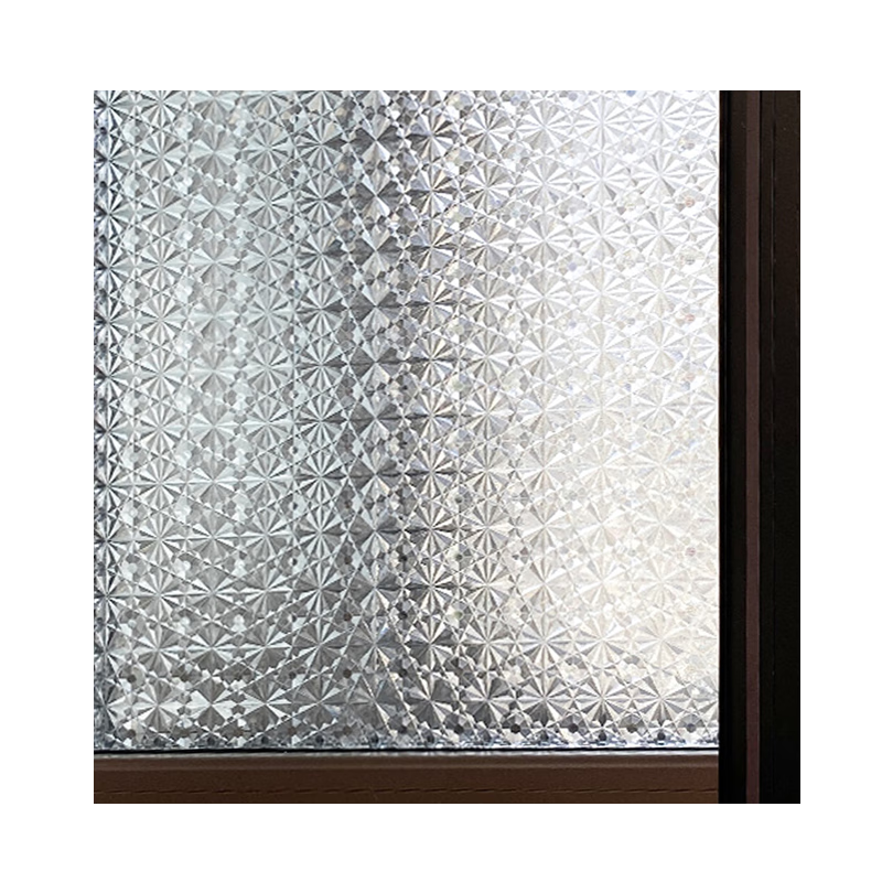 Xiruo Vintage Glass Sticker, Anti-Exposure, Translucent But Opaque, Bathroom Frosted Glass Film, Binglingge 0.45*2m