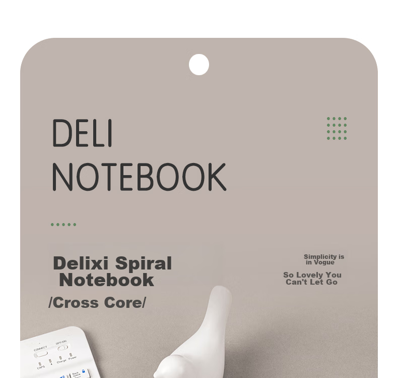 Deli 2-Pack/A5 Notebook Spiral-Bound Student Research Exam Error Correction Book, 80 Sheets Spiral-Bound Loose-Leaf Notebook, Flip-Top Grid Notebook LPA580-02 1