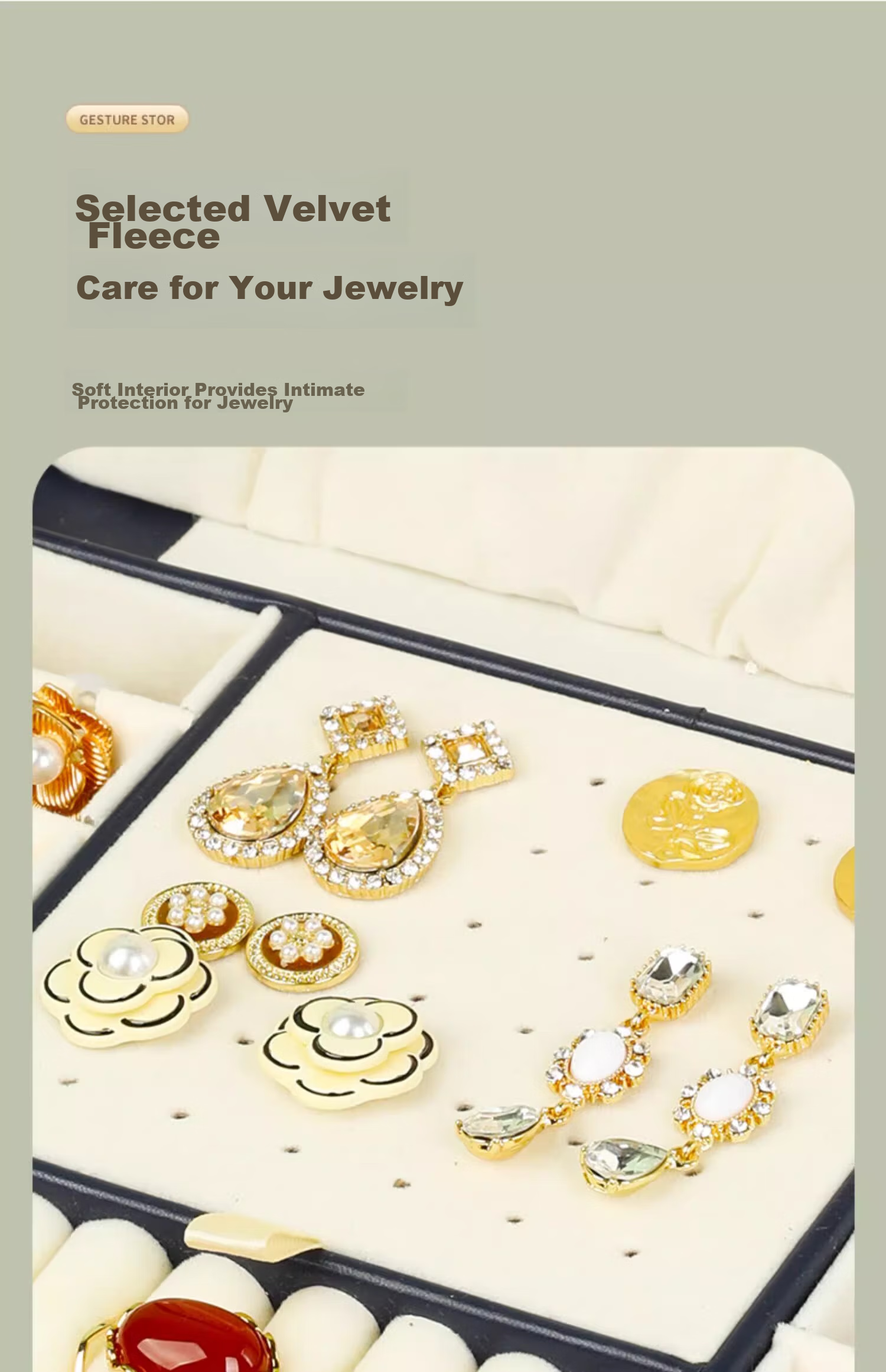 Jiadu Jewelry Storage Box for Necklaces, Earrings, Rings, Earrings, Luxury High-End Exquisite Watch Chain Organizer Jewelry And Gemstone Gift Box 13