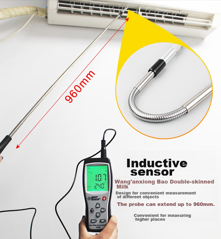 Xima Anemometer, High-Precision Digital Wind Speed Meter, Wind Speed And Temperature Measuring Instrument AS806 5