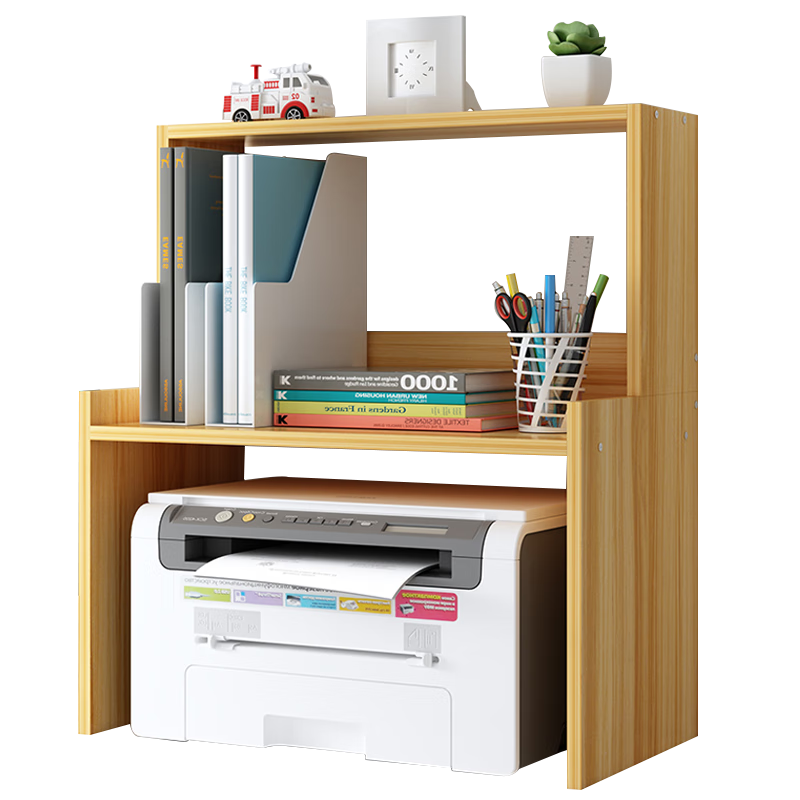 Anerya Printer Desktop Bookshelf, Double-Layer Stand, Desktop Storage, Copy Holder