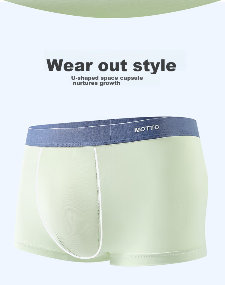 Bingxuemumian Youth Underwear for Boys, Puberty 12-16 Years Old, Ice Silk Boxer Briefs, Summer 3A Antibacterial Shorts for Older Childre 6