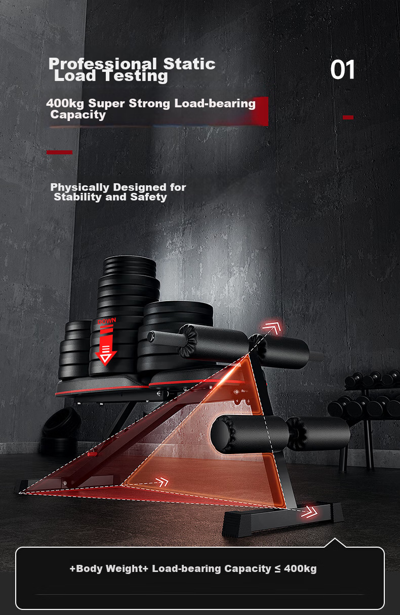 RIDO Sit-Up Assist Device, Home Fitness Equipment, Multifunctional Dumbbell Bench, Exercise Chair, Abdominal Board, Workout Machine TD30 7
