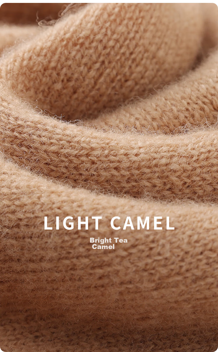 JIUMU Pure Wool Warm Neck Gaiter for Women, Autumn And Winter Thickened Cold-Proof Neck Protector, Women's Neck Warmer, Outdoor Scarf for Winter 18