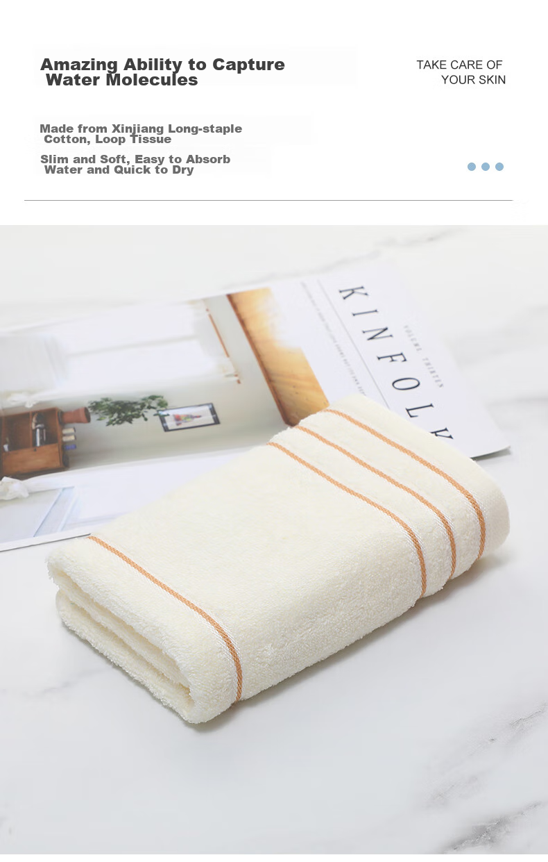 Grace Antibacterial Towel And Bath Towel Gift Set, Three-Piece Set, Pure Cotton Thickened Adult Sports Gift for Annual Meetings 5