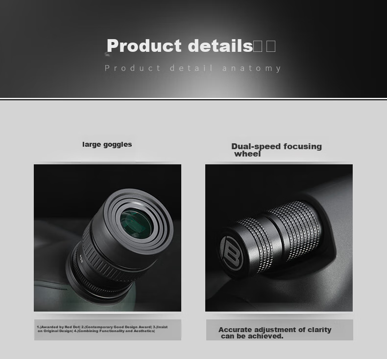 Bresser Zhengtu 25-75x Large Aperture Monocular High Magnification High-Definition Low-Light Night Vision Birdwatching Telescope, Professional Grade Waterproof Telescope 22