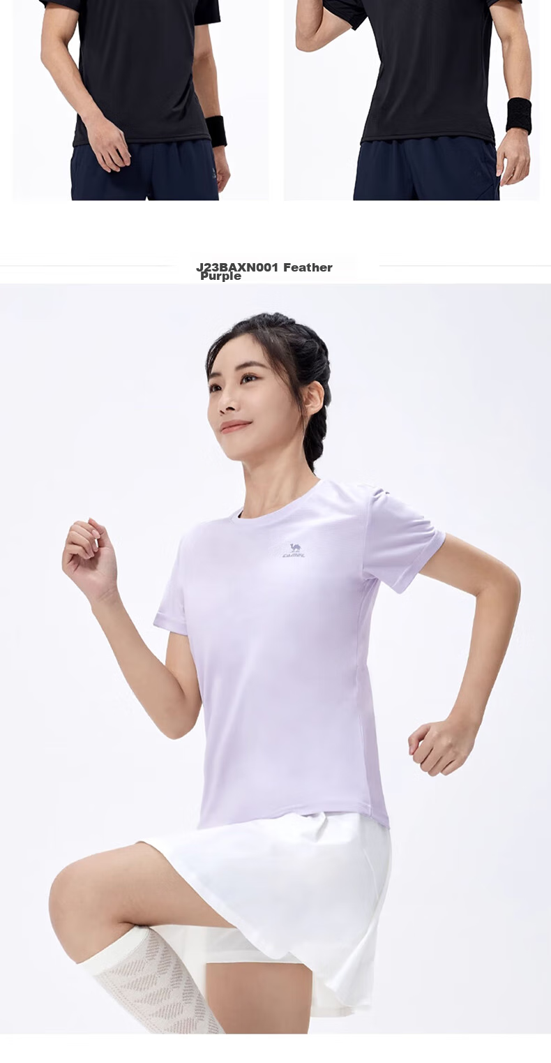 CAMEL Short-Sleeve T-Shirt for Men, New Summer Style, Loose-Fit Round Neck Outdoor Sportswear, Running Training Ultra-Thin Quick-Dry Top 20