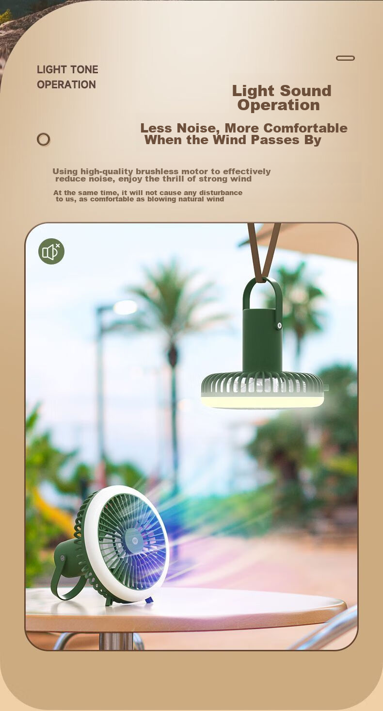DP Outdoor Picnic Camping Lantern, Hanging And Standing Dual-Use Small Fan-Shaped Lighting Lamp, Portable Multifunctional Camping Fan Lamp 10