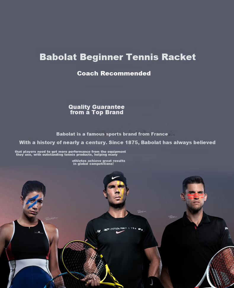 Babolat Tennis Racket for Men And Women, Adult Beginners, Single-Player Tennis Rebound Training Device [Pre-Strung] 1