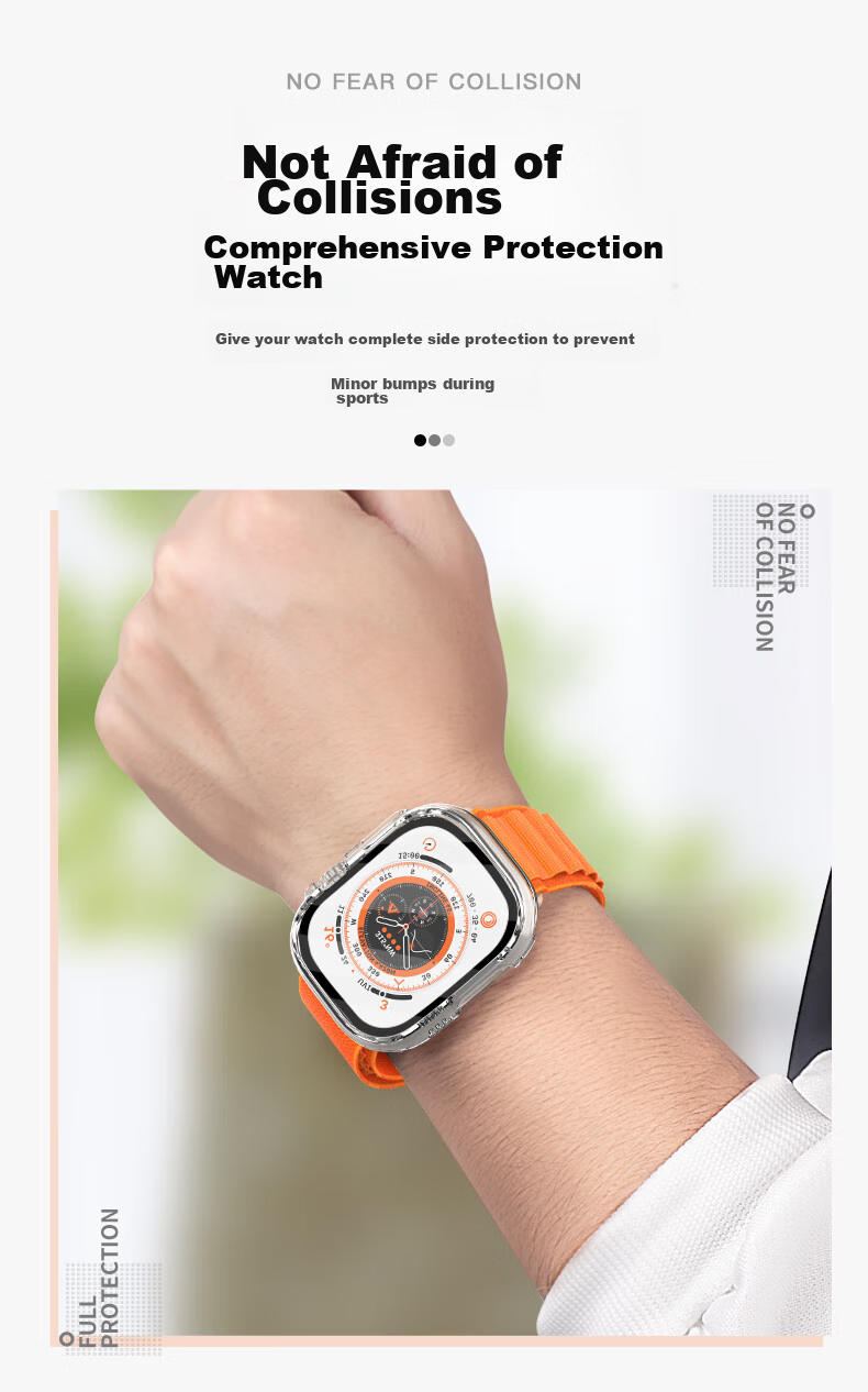 Weiqiantu [Shell And Film Integrated] Protective Case for Apple Watch S11/S10, Compatible with Apple IWatch Ultra 4/3/9/8/SE 3, Protective Case with Integrated Tempered Glass Film 5