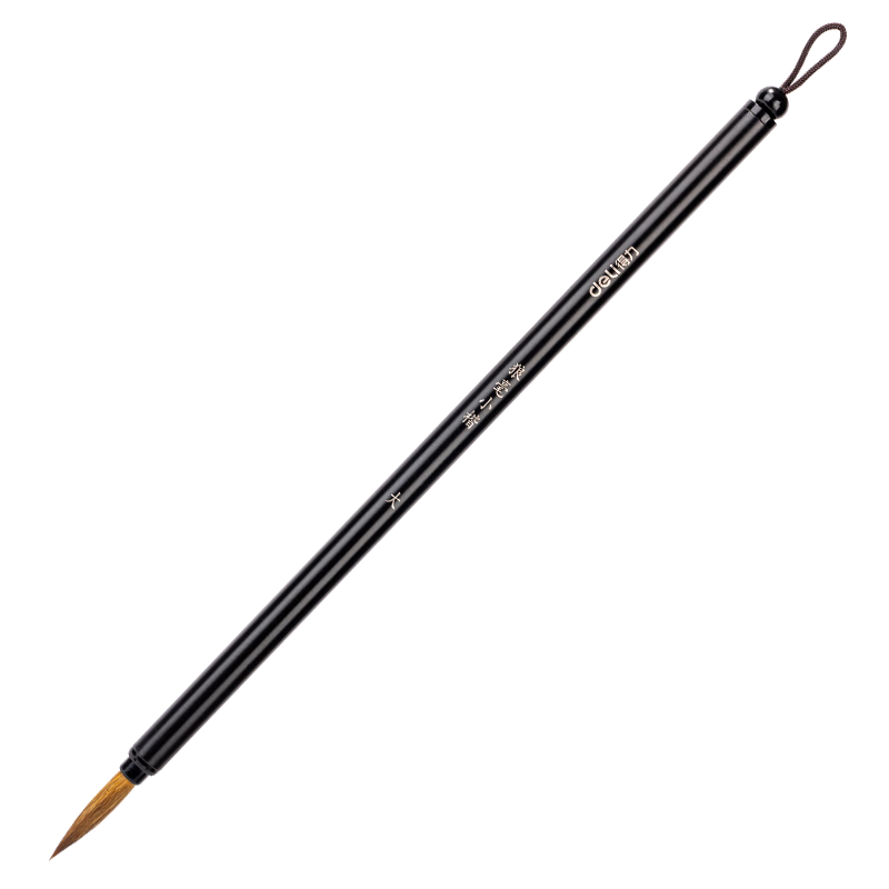 Deli Calligraphy Brush, Wolf Hair Small Regular Script Outline Brush, Chinese Painting Regular Script, Four Treasures of The Study Calligraphy Brush And Ink for Beginners, Chinese Painting Practice Copybook Large Size HW157-L Back-To Stationery