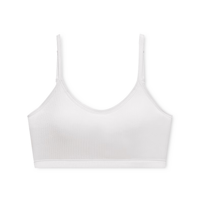 Miiow Disposable Underwear Bra Adjustable Straps Sterilized No-Wash Travel Business Vacation Daily Stripe White M