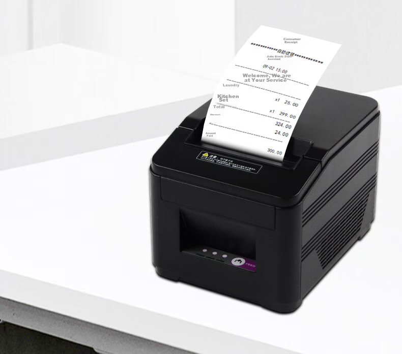 Gprinter D300V Thermal Receipt Printer, USB + Network Port + Serial Port, Restaurant Cashier And Kitchen Order Printer, Wall-Mountable with Paper Change, Sound And Light Alerts 3