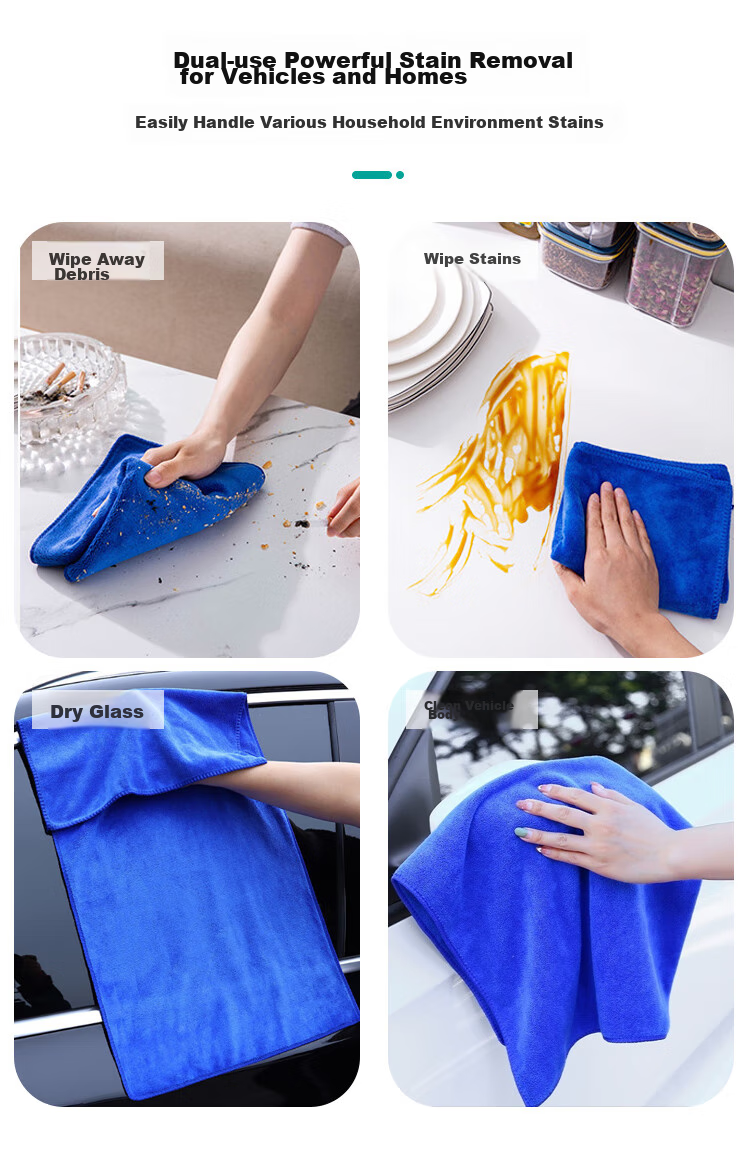 MR Cleaning Cloth 30*60cm*6 Pieces, Household Cleaning Cloth, Commercial Property Cleaning Cloth, Car Washing Glass Cleaning Cloth, Car Wiping Towel 3