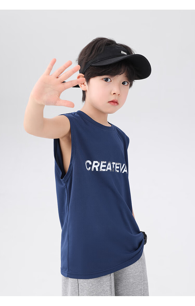 Zuoxi Boys' Tank Top, Summer Thin Sleeveless T-Shirt, 2026 New Children's Top, Mesh Quick-Dry Trendy, Yellow-Green, Size 140 20