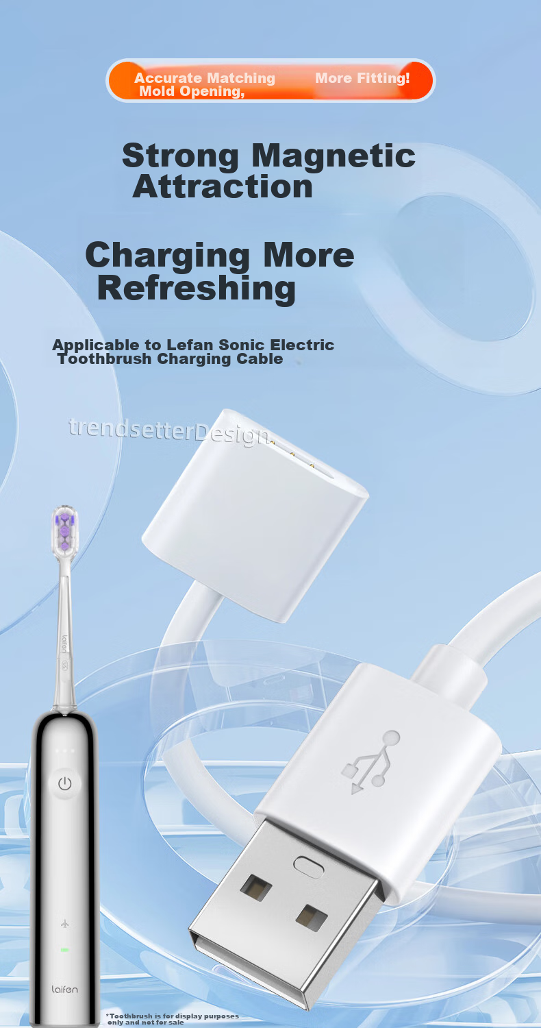 Chaofan Compatible with Laifen Electric Toothbrush Charging Cable, USB-A Magnetic Charging Cable, Laifen Next Generation Vibration Scanning Toothbrush Power Adapter Cable, Power Cord 1
