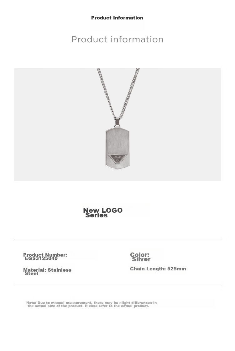 EMPORIO ARMANI Men's Necklace with Eagle Logo Pendant, Birthday Gift for Boyfriend EGS3125040 5