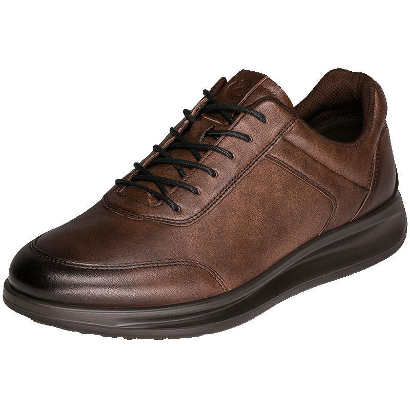 ECCO Formal Shoes, Height-Increasing Cowhide Casual Leather Shoes for Men, Yashi Men's Shoe Series 207124, Cocoa Brown, Size 39