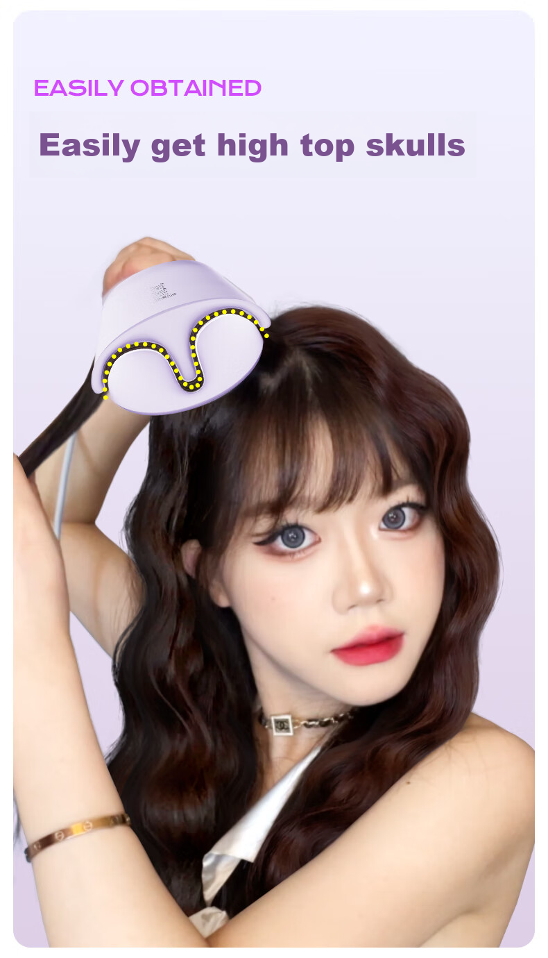 LivChic [Same As Celebrity Hairstyle] Egg Roll Hair Curler 36mm, Negative Ion M-Shaped Bidirectional Egg Roll Clip, Hair Protection Curling Iron, Hair Straightener, Curling Tool, Egg Roll Bar S5 8