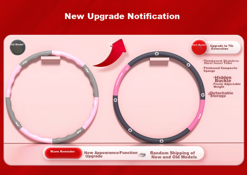 Li-Ning Removable Hula Hoop for Women, Adults, Children, Fitness, Home Use, Waist Shaping, Abdominal Reduction, Lazy Person Exercise Equipment 1