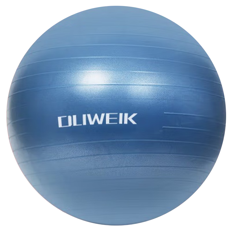 Duweike Yoga Ball, Thickened Non-Slip Elastic Adult Fitness Ball, Professional Balance Core Training, Blue 55cm