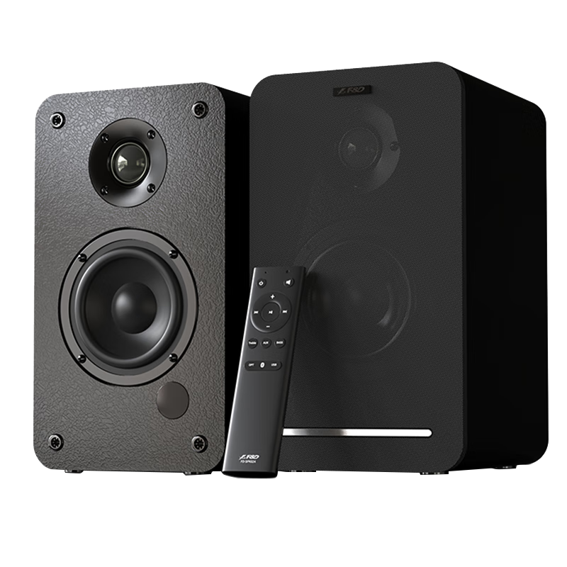 F&D R40BT Desktop Bluetooth Speaker, 2.0 Channel Pure Wooden High-Quality Sound, High-Frequency And Low-Frequency Stereo Bookshelf Speakers, Home Active Speakers Compatible with Laptops And TVs
